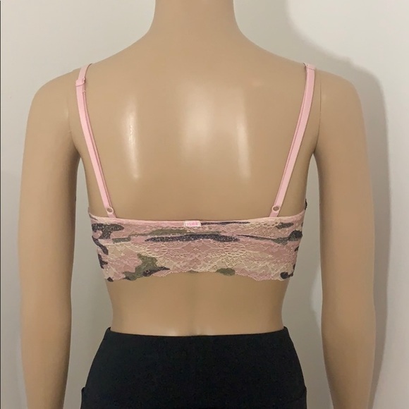 New VS Pink Camo Print Lace Bralette - Picture 3 of 14
